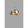 Elegant Wall Lamp, Metal Body, 24 cm Height, 15 cm Length, Gold & Amber Finish | E27 Socket, Max 40W, IP20 | Perfect for Modern Home Decor