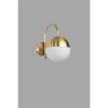 Elegant Wall Lamp, Metal Body, 24 cm Height, 15 cm Length, E27 Max 40W, White & Gold | Stylish Lighting for Modern Home Decor, IP20 Rated