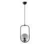 Industrial Scandinavian Chandelier, 70 cm Height, 18 cm Diameter | 100% Metal, Black Finish, E27 Socket, Max 40W | Stylish Lighting for Modern Spaces
