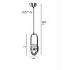 Industrial Scandinavian Chandelier, 70 cm Height, 18 cm Diameter | 100% Metal, Black Finish, E27 Socket, Max 40W | Stylish Lighting for Modern Spaces