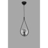 Industrial Scandinavian Chandelier, 70 cm Height, 20 cm Diameter | 100% Metal, Black Finish, E27 Socket, Max 40W | Stylish Lighting for Modern Spaces