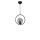 Industrial Scandinavian Chandelier, 70 cm Height, 30 cm Diameter | 100% Metal, Black Finish, E27 Socket, Max 40W | Stylish Lighting for Modern Spaces