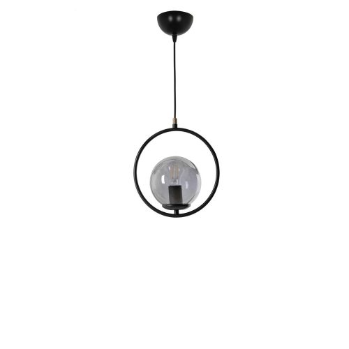 Industrial Scandinavian Chandelier, 70 cm Height, 30 cm Diameter | 100% Metal, Black Finish, E27 Socket, Max 40W | Stylish Lighting for Modern Spaces