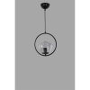 Industrial Scandinavian Chandelier, 70 cm Height, 30 cm Diameter | 100% Metal, Black Finish, E27 Socket, Max 40W | Stylish Lighting for Modern Spaces
