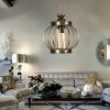 Glamorous Chandelier with Metal Body, Adjustable Height 60 cm, Glass Cap (28 cm Diameter, 23 cm Height) | E27 Socket, Max 40W | Elegant Lighting for Modern Spaces