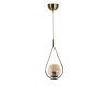 Glam Scandinavian Chandelier, 70 cm Height, 20 cm Diameter | 100% Metal, White & Copper, E27 Max 40W | Elegant Lighting for Modern Spaces