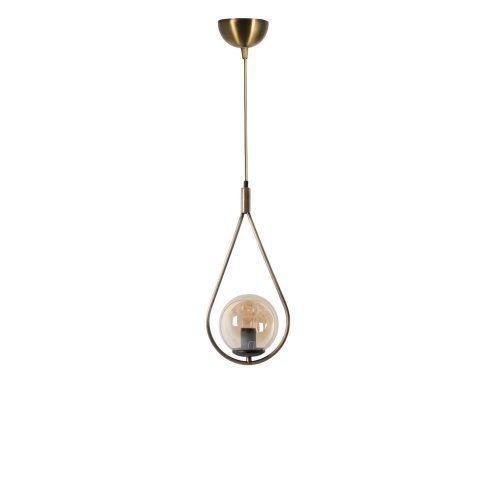 Glam Scandinavian Chandelier, 70 cm Height, 20 cm Diameter | 100% Metal, White & Copper, E27 Max 40W | Elegant Lighting for Modern Spaces