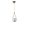 Glam Scandinavian Chandelier, 70 cm Height, 20 cm Diameter | 100% Metal, E27 Socket, White & Copper | Elegant Lighting for Modern Spaces