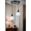 Elegant Black & White Chandelier, Metal Body, Adjustable Height 70 cm, 25 cm Diameter, E27 Socket, Max 40W, IP20 | Perfect for Modern Spaces