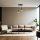 Elegant Black & Fume Chandelier, Metal Body, Adjustable Height 70 cm, 25 cm Diameter, E27 Socket Max 40W, Stylish Lighting for Modern Spaces