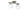 Elegant Chandelier with Metal Body & Glass Cap, 15 cm Diameter, 20 cm Height, 36 cm Length | E27 Socket, Max 40W, Matte Chrome & White Finish | Stylish Lighting for Modern Spaces