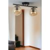 Elegant Black & Amber Chandelier, Metal Body, 15 cm Diameter, 20 cm Height, 36 cm Length, E27 Socket, Max 40W, IP20 | Stylish Lighting for Modern Spaces