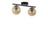 Elegant Black & Amber Chandelier, Metal Body, 15 cm Diameter, 20 cm Height, 36 cm Length, E27 Socket, Max 40W, IP20 | Stylish Lighting for Modern Spaces