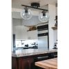 Elegant Metal Chandelier, Black & Fume, 36 cm Length, 20 cm Height, E27 Socket, Max 40W, IP20 | Stylish Lighting for Modern Spaces