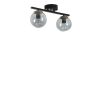 Elegant Metal Chandelier, Black & Fume, 36 cm Length, 20 cm Height, E27 Socket, Max 40W, IP20 | Stylish Lighting for Modern Spaces