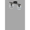 Elegant Metal Chandelier, Black & Fume, 36 cm Length, 20 cm Height, E27 Socket, Max 40W, IP20 | Stylish Lighting for Modern Spaces