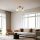 Elegant Chandelier with Metal Body & Glass Cap, 15 cm Diameter, 20 cm Height, 36 cm Length | E27 Socket, Max 40W, Matte Chrome & Amber Finish | Stylish Lighting for Modern Spaces
