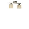 Elegant Chandelier with Metal Body & Glass Cap, 15 cm Diameter, 20 cm Height, 36 cm Length | E27 Socket, Max 40W, Matte Chrome & Amber Finish | Stylish Lighting for Modern Spaces
