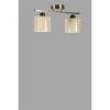 Elegant Chandelier with Metal Body & Glass Cap, 15 cm Diameter, 20 cm Height, 36 cm Length | E27 Socket, Max 40W, Matte Chrome & Amber Finish | Stylish Lighting for Modern Spaces