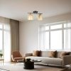 Elegant Black & Amber Chandelier, Metal Body, 15 cm Diameter, 20 cm Height, 36 cm Length, E27 Socket, Max 40W, IP20 | Stylish Lighting for Modern Spaces