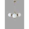 Elegant Metal Chandelier, White & Gold, 40 cm Diameter, 70 cm Height | E27 Socket, Max 40W, IP20 | Perfect for Modern Living Spaces & Dining Rooms