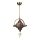 Elegant Metal Chandelier with Glass Cap, 25 cm Diameter, 65 cm Height | E27 Socket, Max 40W | Perfect for Oriental & Traditional Décor