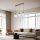 Opviq, 846STL5171, Elegant Metal Chandelier with Glass Cap, 15 cm Diameter, 55 cm Length, Adjustable Height, E27 Socket, White & Gold Finish | Perfect for Modern Spaces