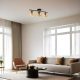 Elegant Black & Amber Chandelier, Metal Body, 15 cm Diameter, 20 cm Height, 56 cm Length, E27 Socket, Max 40W, Stylish Lighting for Modern Spaces