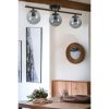 Elegant Metal Chandelier, Black & Fume, 56 cm Length, 15 cm Diameter, 20 cm Height | E27 Socket, Max 40W, IP20 | Perfect for Modern Home Décor