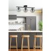 Elegant Metal Chandelier, Black & Fume, 56 cm Length, 15 cm Diameter, 20 cm Height | E27 Socket, Max 40W, IP20 | Perfect for Modern Home Décor