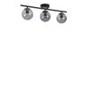 Elegant Metal Chandelier, Black & Fume, 56 cm Length, 15 cm Diameter, 20 cm Height | E27 Socket, Max 40W, IP20 | Perfect for Modern Home Décor