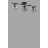 Elegant Metal Chandelier, Black & Fume, 56 cm Length, 15 cm Diameter, 20 cm Height | E27 Socket, Max 40W, IP20 | Perfect for Modern Home Décor