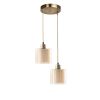 Glam Scandinavian Chandelier, 70 cm Height, 25 cm Diameter | 100% Metal, Copper Finish, E27 Socket, Max 40W | Elegant Lighting for Modern Spaces