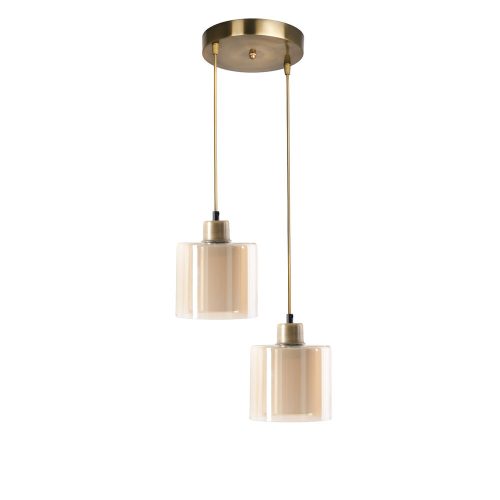 Glam Scandinavian Chandelier, 70 cm Height, 25 cm Diameter | 100% Metal, Copper Finish, E27 Socket, Max 40W | Elegant Lighting for Modern Spaces