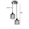 Glam Scandinavian Chandelier, 70 cm Height, 25 cm Diameter | 100% Metal, Copper Finish, E27 Socket, Max 40W | Elegant Lighting for Modern Spaces