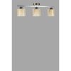 Elegant Chandelier with Metal Body & Glass Cap, 15 cm Diameter, 20 cm Height, 56 cm Length | E27 Socket, Max 40W, Matte Chrome & Amber Finish | Stylish Lighting for Modern Spaces