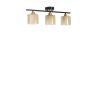 Elegant Black & Amber Chandelier, Metal Body, 15 cm Diameter, 20 cm Height, 56 cm Length, E27 Socket, Max 40W, Stylish Lighting for Modern Spaces