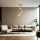 Opviq, 846STL5164, Elegant Amber & Gold Chandelier, Metal Body, 30 cm Diameter, Adjustable Height 70 cm, E27 Socket Max 40W, IP20 | Perfect for Modern Decor & Ambiance
