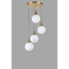 Elegant Metal Chandelier, White & Gold, 30 cm Diameter, Adjustable Height 70 cm | E27 Max 40W, IP20 | Perfect for Modern Living Spaces & Dining Areas