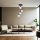 Elegant Black & White Chandelier, Metal Body, Adjustable Height 70 cm, 30 cm Diameter, E27 Socket Max 40W, Stylish Lighting for Modern Spaces