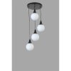Elegant Black & White Chandelier, Metal Body, Adjustable Height 70 cm, 30 cm Diameter, E27 Socket Max 40W, Stylish Lighting for Modern Spaces