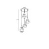 Elegant Black & White Chandelier, Metal Body, Adjustable Height 70 cm, 30 cm Diameter, E27 Socket Max 40W, Stylish Lighting for Modern Spaces