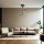 Elegant Metal Chandelier, Adjustable Height 70 cm, Black & Fume Finish, 30 cm Diameter, E27 Socket Max 40W, Stylish Lighting for Modern Spaces