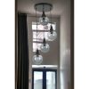 Elegant Metal Chandelier, Adjustable Height 70 cm, Black & Fume Finish, 30 cm Diameter, E27 Socket Max 40W, Stylish Lighting for Modern Spaces