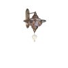 Opviq, 846STL2751, Elegant Wall Lamp with Metal Body & Glass Cap, 25 x 44 x 30 cm | Oven Dried Paint, E27 Socket Max 40W | Perfect for Oriental & Traditional Decor