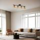 Elegant Black & Amber Chandelier, Metal Body, 15 cm Diameter, 20 cm Height, 75 cm Length, E27 Socket, Max 40W, IP20 | Perfect for Modern Spaces