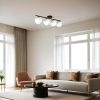 Elegant Black & White Chandelier, Metal Body, 15 cm Diameter, 20 cm Height, 75 cm Length, E27 Socket, Max 40W, IP20 | Perfect for Modern Interiors