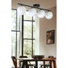 Elegant Black & White Chandelier, Metal Body, 15 cm Diameter, 20 cm Height, 75 cm Length, E27 Socket, Max 40W, IP20 | Perfect for Modern Interiors