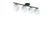Elegant Black & White Chandelier, Metal Body, 15 cm Diameter, 20 cm Height, 75 cm Length, E27 Socket, Max 40W, IP20 | Perfect for Modern Interiors