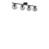 Elegant Black & Fume Chandelier, Metal Body, 15 cm Diameter, 20 cm Height, 75 cm Length, E27 Socket, Max 40W, IP20 | Perfect for Modern Spaces